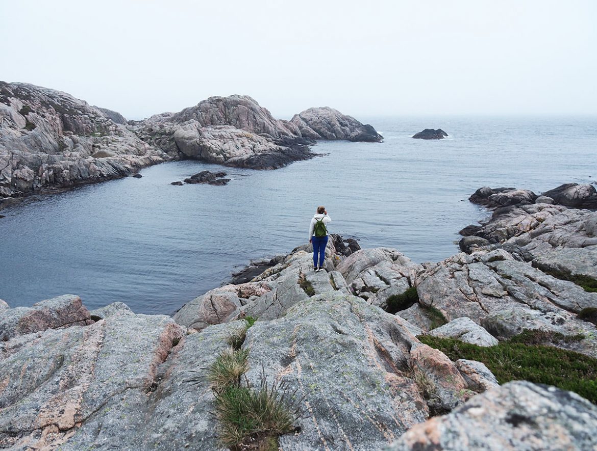 Küstenwanderung beim Lindesnes Leuchtturm