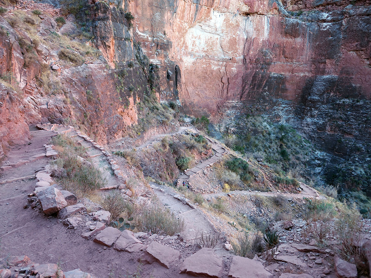 Tageswanderung auf dem Bright Angel Trail im Grand Canyon